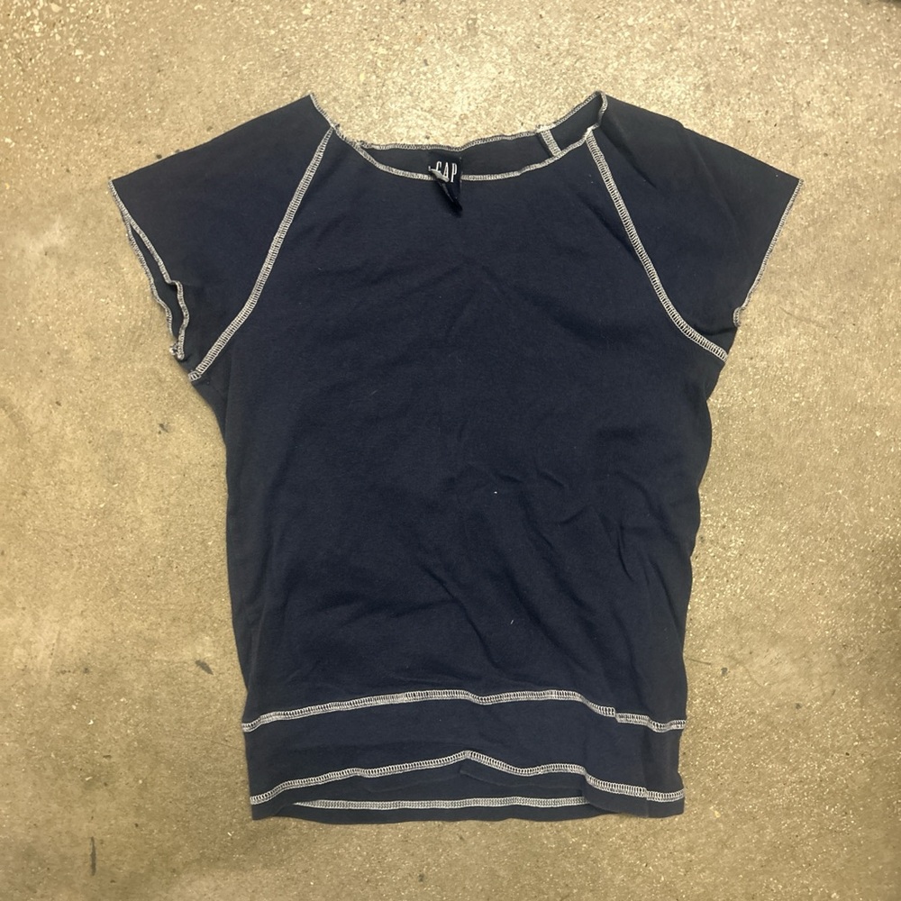 GAP Navy Tee with White Accents